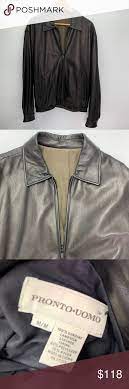 Pronto Uomo Medium Black Leather Jacket Lambskin Black Leather Jacket Black Leather Lambskin