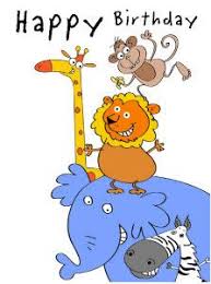 Wild Animals Birthday Card Kids Birthday Cards Birthday Wishes For Kids Free Printable Birthday Cards