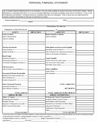 Personal Financial Statements Template Awesome Individual Personal Financial Statement Form In 2020 Personal Financial Statement Financial Statement Statement Template
