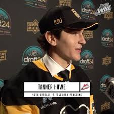 Pittsburgh Penguins prospect Tanner Howe checks in with the media following  his selection at the 2024 #NHLDraft!