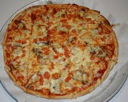 Borrowed from neapolitan pizza, of uncertain origin, likely related to the byzantine greek πίτα (píta, cake, pie). Greek Pizza Wikipedia