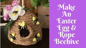In the crafting grid, the top and bottom row should be filled with wooden planks. Everyday Crafting Easter Egg Rope Beehive Youtube Bee Hive Easter Crafts Diy Bee Hives Diy