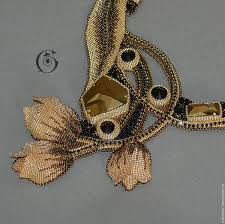 Kole Busy Ruchnoj Raboty Yarmarka Masterov Ruchnaya Rabota Kupit Kole L Amour De L Or Handmade Vysh Bisernye Yuvelirnye Izdeliya Biser Kristally Svarovski