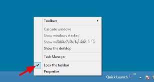 May 23, 2017 · how to lock and unlock the windows 7 taskbarthe windows taskbar is one of the most important parts of the windows 7 and windows 8 user experience and customi. How To Add The Quick Launch Bar In Windows 8 Windows 7 Os Wintips Org Windows Tips How Tos