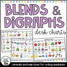 Blend And Digraphs Charts Worksheets Teaching Resources Tpt