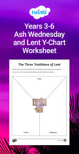Years 3 6 Ash Wednesday And Lent Y Chart Worksheet Lent Worksheets Ash Wednesday