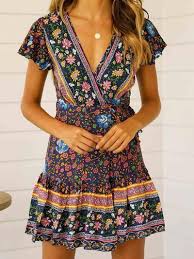 Popular Bohemian Dresses Annie Cloth With Images Beach Mini Dress Beach Wrap Dress Boho Holiday Dress