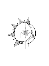 Tattoo Sun Stars Astronomy Moon Geometrics Ideas Sun Tattoos Moon Tattoo Moon Star Tattoo
