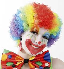 Fasching Clown Perucke Kunterbunt Clown Schminken Frau Clown Perucke Clown Gesicht Malen