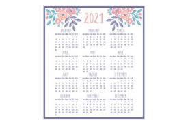 Size is 2 tall by 2.25 wide. 2021 Mini Calendar Svg Cut File By Creative Fabrica Crafts Creative Fabrica