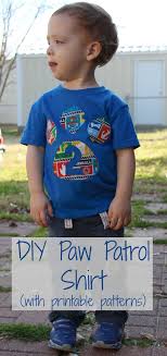 Paw Patrol Birthday Boy T Shirt Easy Diy No Sew Paw Patrol Shirt With Free Template Printables Life With Captain Fussybuckets Paw Patrol Shirt Paw Patrol Birthday Shirt Diy Birthday Shirt