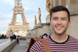 Man in the Eiffel Tower, Paris Stock Photo - Image of asian, away: 148159302