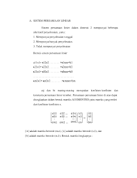 Contoh matriks eselon baris 3x3. Doc Diniduriatiningsih 112070108 2b Dini Duriatiningsih Academia Edu