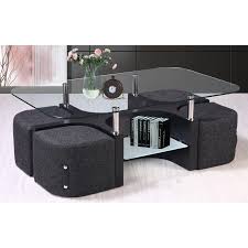 Kingsfield Coffee Table With 4 Nested Stools In 2020 Coffee Table Coffee Table With Stools Coffee Table Design
