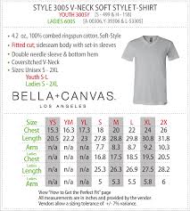 bella brand shirts size chart coolmine community school