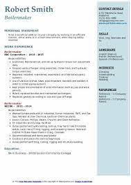 Click the button below to make your resume in this design. Boilermaker Resume Samples Qwikresume