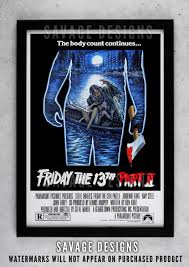 Jason Voorhees Friday the 13th Part 2 Horror Film Poster. Alternate  Version. Camp Blood Camp Crystal Lake Horror 80s Slasher Film. Jason - Etsy
