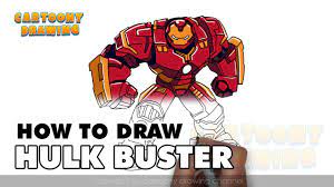 This will be the basic hand sketch inside the oval draw two intersecting lines. Iron Man Hulk Buster How To Draw Iron Man Hulk Buster In Three Minutes Youtube