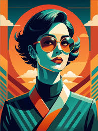 Vibrant Cityscape with Digital Effects and Skyline at Dawn in Urban Setting  Stock Illustration