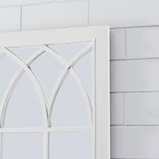 The premium glass is surrounded with an engineered wood frame. Firstime Co Grandview Arched Farmhouse Window Mirror Wood 24 X 2 X 37 5 In American Designed 24 X 2 X 37 5 In Overstock Ca