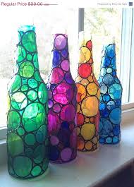Sparkysglassart 30 00 Painted Glass Bottles Glass Bottles Art Bottle Painting
