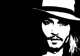 Black And White Celebrity Black And White Vector Portraits Johnny Depp Pop Art Shadow Art Art Inspiration Painting Portrait Art