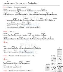 คอร ดเพลง ปลายทาง Bodyslam ปลายทาง คอร ด ง ายๆ การศ กษาด านดนตร คอร ดก ตาร ก ตาร โปร ง