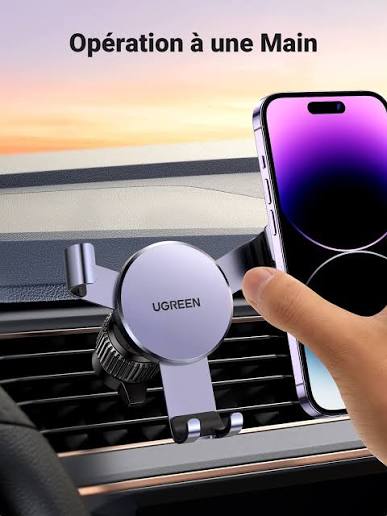 Support téléphone voiture grille aération magnétique