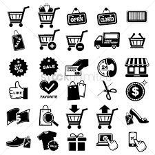 A collection of shopping icons for ios, android and web applications. Set Of Online Shopping Icons Vector Image 1524439 Stockunlimited