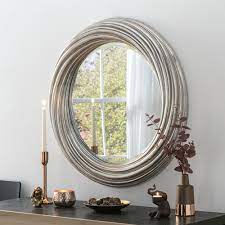 A round mirror is an integral part of any room and can successfully enhance any current living space. Norla Large Round Mirror Contemporary Mirrors Amor Decor
