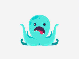 Cute Octo Smile Colorful Flac Gif Sea Octopus Octo School Language Illustration Emotion Emoji Education M Character Design Monster Illustration Cute Octopus