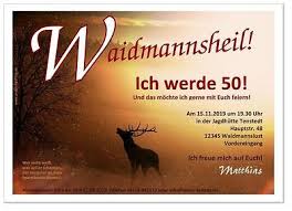 Texte einladungen vorlagen für ihre einladung zum 50. Geburtstagseinladungen Lustig Originell Eigener Text Jager Waidmann Hirsch 40 50 Eur 1 99 Picclick De