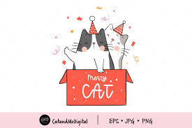 Download Cat In Christmas Gift Box Graphic By Catandme Creative Fabrica Yellowimages Mockups