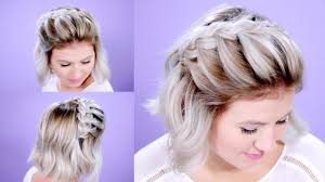 This type of style is exactly very good for very short hair. How To French Braid Short Hair Milabu Braids For Short Hair Short Hair Tutorial French Braid Hairstyles