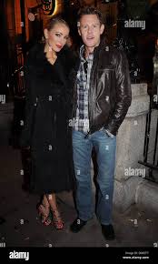 Suzanne McCabe, Rob Buckley, arrive at the launch of Robbie Fox's new  nightclub venture 'The Pink' at Sam Sara. Dublin, Ireland Stock Photo