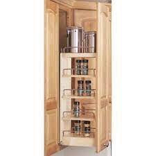 It features a tray at the base to catch spills or leaks. 5 Wide Wall Pull Out Spice Rack For 9 Inch Wall Cabinet Wsp
