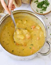 This Homemade German Potato Soup Kartoffelsuppe Is A Warm Creamy And Simple Vegan Stew Combining P In 2020 German Potato Soup German Potatoes Cabbage Soup Recipes