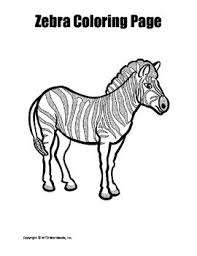 Free printable zebra coloring pages for kids. Printable Zebra Coloring Page Worksheet By Lesson Machine Tpt