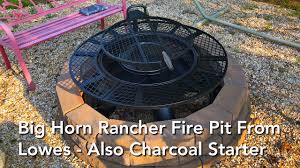 Its decorative base cleverly conceals a propane tank (not included) and control panel, making it an attractive centerpiece for your outdoor living space. Big Horn Rancher Fire Pit From Lowes Also Charcoal Starter Chimney Youtube