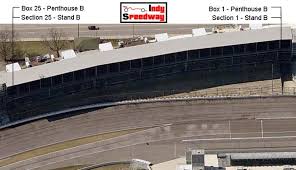 b stand seating chart indy speedway