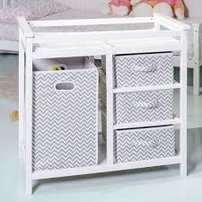 Infant Changing Table With 3 Basket Hamper Diaper Storage Material Steel Frame 300d Fabric Weight Capacity Diaper Storage Baby Changing Table Changing Table