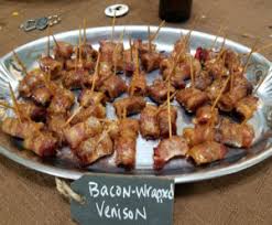 See if you can find someone to make it for you or attempt to recreate it yourself. Bacon Wrapped Venison Parties365 Party Ideas Party Supplies Party Decor