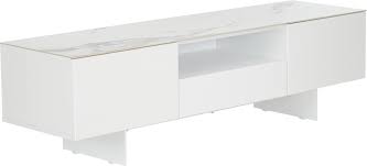 Tv lowboard metall weiss glänzend 150 x 42 cm unterbau schrank regal tv konsole. Weisses Tv Lowboard Fiona Mit Oberflache In Marmor Optik Westwingnow