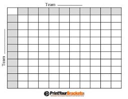 Football Squares Printable Grid Template Office Pool