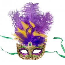 Some are simple eye masks while others are quite fancy, decorated with the printable mardi gras eye mask pattern shown above is ready to wear for an instant mask, or you can use the printed mask as a foundation and add. Geschenkartikel Mardi Gras Mask W Feathers Bopper Mardi Gras Hats And Decorations Mobel Wohnen