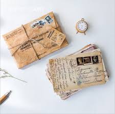 30pcs Pack Retro Memories Of Yellowed Old Letters Nostalgic Past Postcard Greeting Card Envelope Gift Birthday Cartas Viejas Cartas Antiguas Postales Antiguas