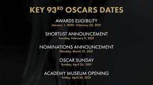The 2021 oscar nominees in all 23 major categories were announced on monday morning by actor david fincher's mank leads the nominations with 10 nods, and for the first time, two women — chloé. The Academy On Twitter It S True Next Year S Oscars Will Happen On April 25 2021 Here S What Else You Need To Know The Eligibility Period For The Oscars Will Be Extended