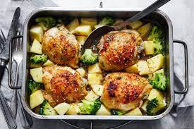 Honey Garlic Chicken Recipe With Broccoli And Potatoes Baked Chicken Recipe Eatwell101