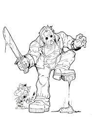 We have a selection of printable jason coloring pages for you to colorize and represent your. Friday The 13th Coloring Pages
