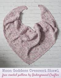 Depending on which yarn you choose, the spring crescent will work as everything from a. Crochet Crescent Shawl Moon Goddess Crescent Shawl Underground Crafter